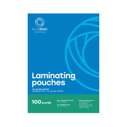 Lamináló fólia A4, 100 micron 100 db/doboz, Bluering® – Tonerklinika Debrecen