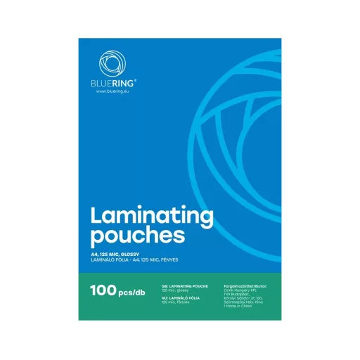 Lamináló fólia A4, 125 micron 100 db/doboz, Bluering® – Tonerklinika Debrecen