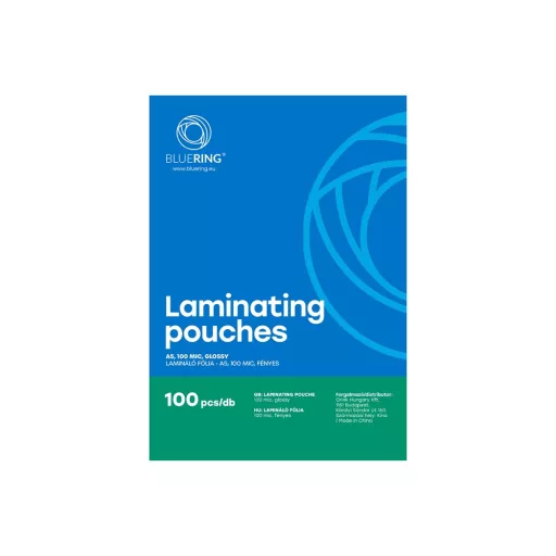 Lamináló fólia A5, 154x216mm, 100 micron 100 db/doboz, Bluering® – Tonerklinika Debrecen