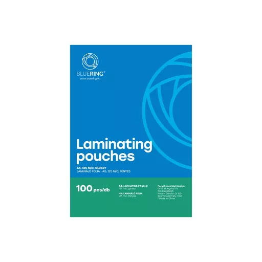 Lamináló fólia A5, 154x216mm, 125 micron 100 db/doboz, Bluering® – Tonerklinika Debrecen