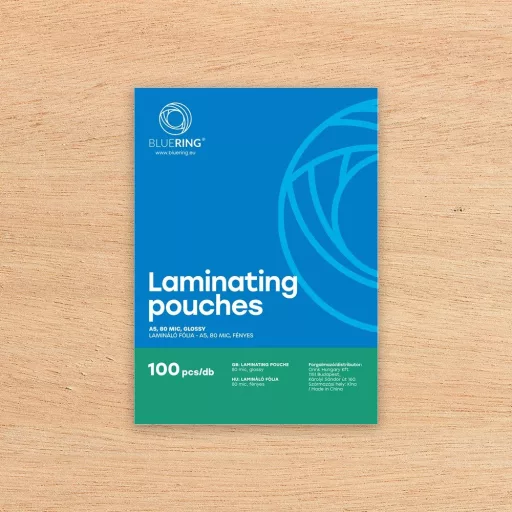 Lamináló fólia A5, 154x216mm, 80 micron 100 db/doboz, Bluering® – Tonerklinika Debrecen