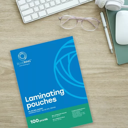 Lamináló fólia A5, 154x216mm, 80 micron 100 db/doboz, Bluering® – Tonerklinika Debrecen