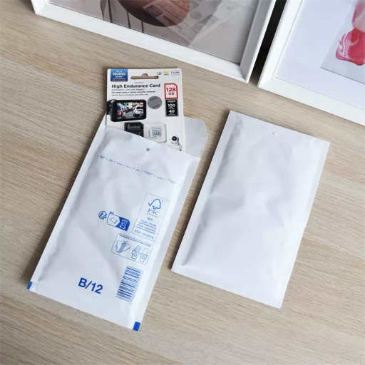 Légpárnás tasak 12/B szilikon külső méret 140x225mm, belső méret 120x215mm, Bluering® fehér – Tonerklinika Debrecen