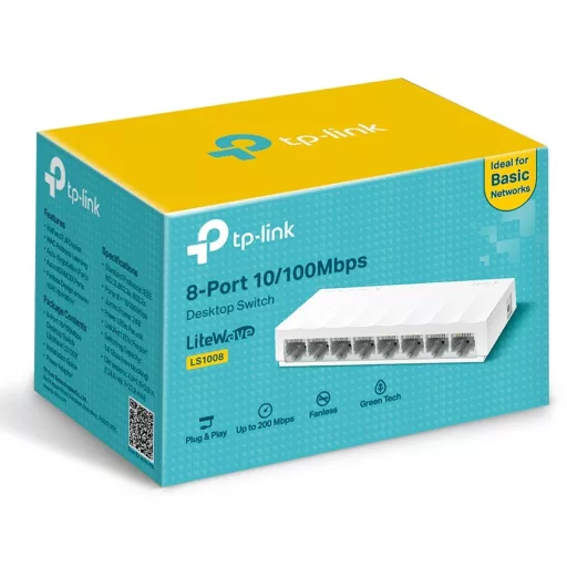 TP-LINK SWITCH LS1008 8-Port 10/100Mbps Desktop