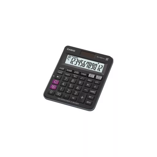 Számológép asztali 12 digit nagy, döntött kijelző Casio MJ 120 D PLUS fekete – Tonerklinika Debrecen