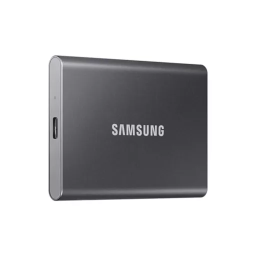 SAMSUNG SSD Külső, 1TB, T7, Titán Szürke, USB 3.2