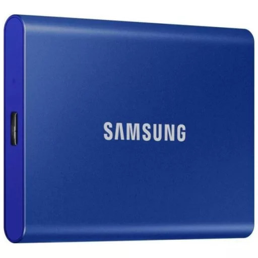 SAMSUNG SSD Külső, 2TB, T7, Kék, USB3.2/USB Type-C