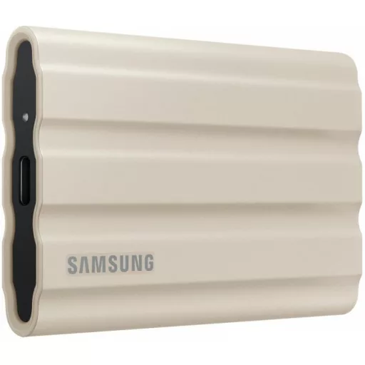 SAMSUNG SSD Külső, 1TB, T7 Shield, Bézs, USB 3.2