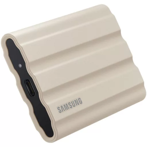 SAMSUNG SSD Külső, 1TB, T7 Shield, Bézs, USB 3.2