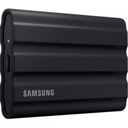 SAMSUNG SSD Külső, 4TB, T7 Shield, Fekete, USB 3.2