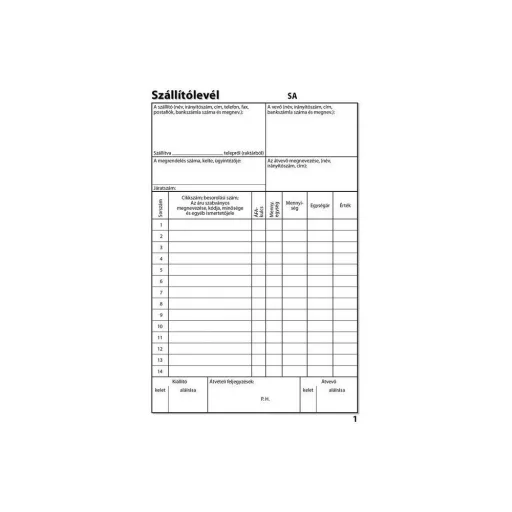 Szállítólevél A5, 25x4 lapos B.10-70/A/V Bluering® – Tonerklinika Debrecen