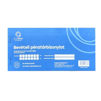 Bevételi pénztárbizonylat 25x3lapos B.318-102/A/V Bluering® – Tonerklinika Debrecen