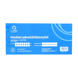Kiadási pénztárbizonylat 25x2lapos B.318-103/V Bluering® – Tonerklinika Debrecen