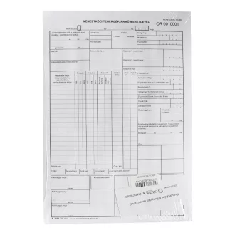 Nemzetközi tehergépjármű menetlevél szabadlap A4, méret B.7300-237 200 garnitúra/csomag – Tonerklinika Debrecen
