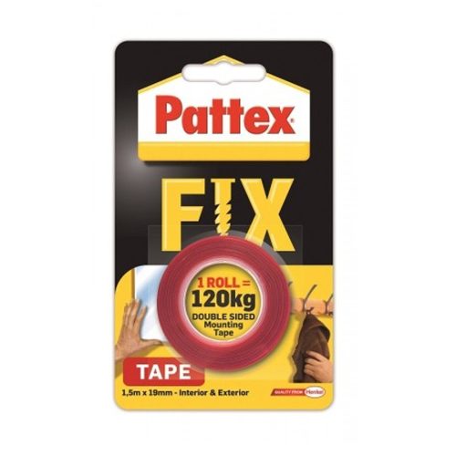 Ragasztószalag kétoldalas, 19mmx1,5 m, Henkel Pattex Fix 120 kg