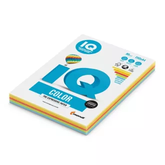 Másolópapír, színes, A4, 80g. vegyes színek IQ 4x25ív/csomag, intenzív, 4 klf. szín – Tonerklinika Debrecen