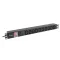 Lanberg PDU-10I-0200-IEC-BK 19 1U 10xC13 aljzat C14 csatlakozóvéggel 2m fekete elosztósor kapcsolóval