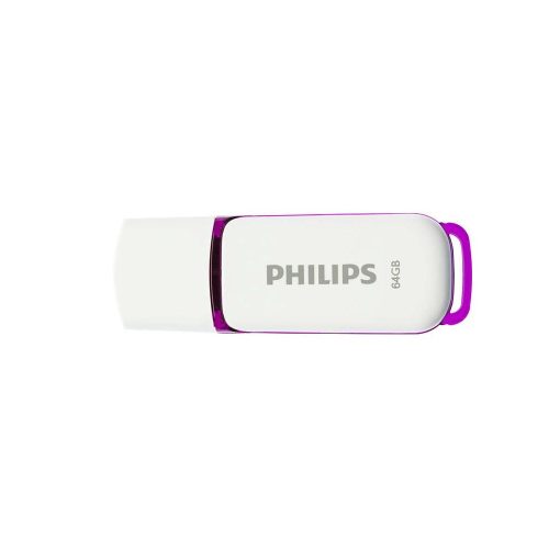 Pendrive 64Gb. USB 2.0 Philips Snow Edition fehér-lila 