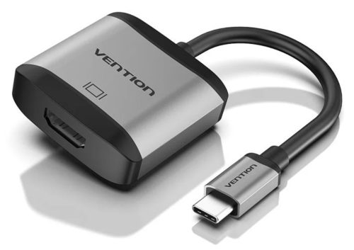 Vention USB-C -> USB3.0*4/PD 0,15m (szürke fémszerű), Hub