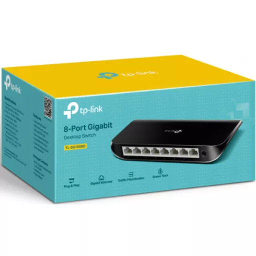 TP-LINK SWITCH TL-SG1008D 8-Port Gigabit Desktop