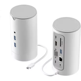   Vention USB-C -> HDMI/VGA/USB 3.1 Gen 1-C/USB 3.0x3/RJ45/SD/TF/TRRS 3.5mm/PD/DC,  0.25M, dokkoló