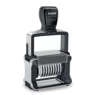   Trodat Professional 55510/Pl ( 56 X 33 Mm ) Fémházas Számozóbélyegző (10 Szám) Lenyomattal