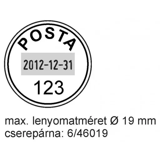 Trodat 46119 Kör Dátumbélyegző (Ø 19 Mm) Lenyomattal