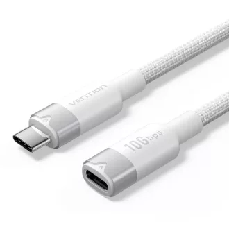   Vention USB-C 3.2/M -> USB-C 3.2/F, 0,5m,(hosszabbító, fehér, Gen2, 10Gbps), kábel