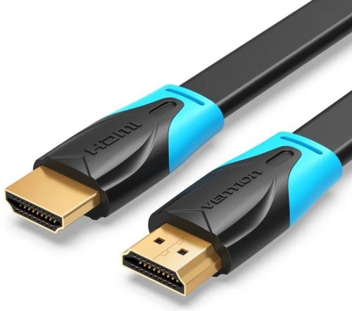 Vention HDMI, (lapos, fekete) , 3m, kábel