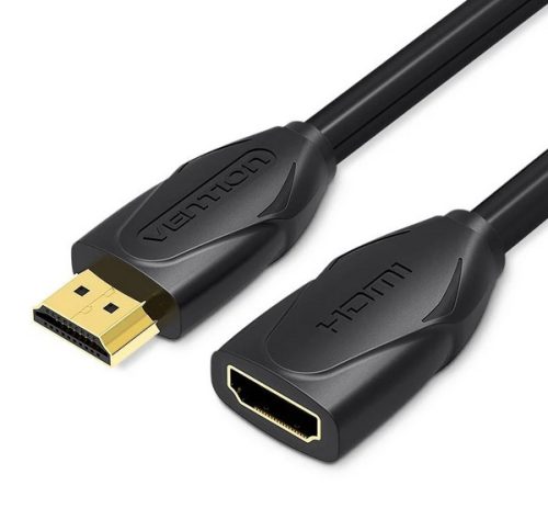 Vention HDMI/M -> HDMI/F (hosszabbító, fekete), 2m, kábel