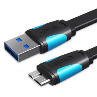   Vention USB-A 3.0/M -> Micro USB-B,  ( lapos,fekete), 1m, kábel