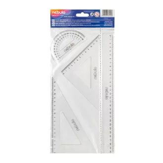 Vonalzókészlet, 4 db-os, 30 cm-es vonalzóval, Nebulo – Tonerklinika Debrecen