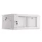 Lanberg WF01-6404-10S 19 4U SZÉL:600mm MÉLY:450mm MAG:290mm lapraszerelt üvegajtós szürke fali rack szekrény