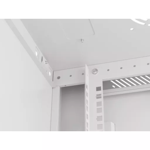 Lanberg WF01-6404-10S 19 4U SZÉL:600mm MÉLY:450mm MAG:290mm lapraszerelt üvegajtós szürke fali rack szekrény