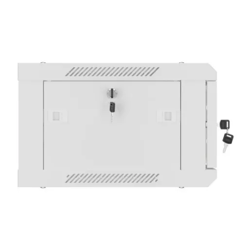 Lanberg WF01-6404-10S 19 4U SZÉL:600mm MÉLY:450mm MAG:290mm lapraszerelt üvegajtós szürke fali rack szekrény