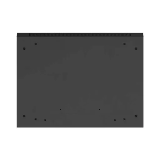 Lanberg WF01-6412-10B 19 12U SZÉL:600mm MÉLY:450mm MAG:640mm lapraszerelt üvegajtós fekete fali rack szekrény