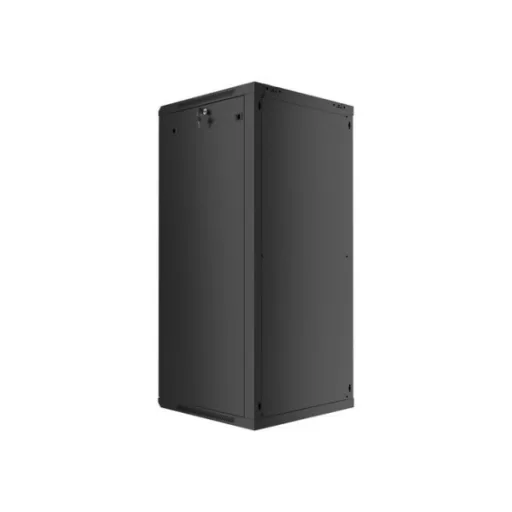 Lanberg WF01-6627-10B 19 27U SZÉL:600mm MÉLY:600mm MAG:1307mm lapraszerelt üvegajtós fekete fali rack szekrény